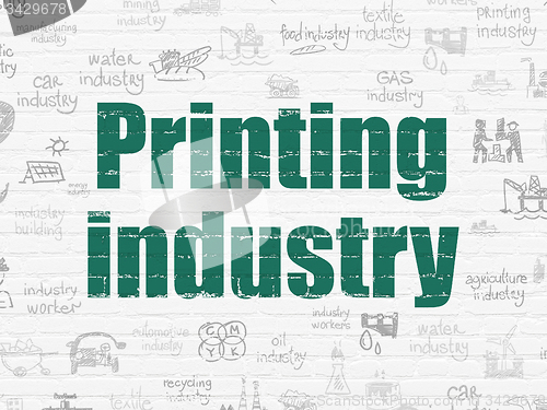 Image of Industry concept: Printing Industry on wall background