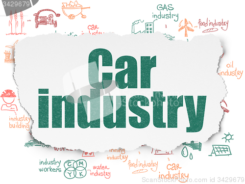 Image of Industry concept: Car Industry on Torn Paper background