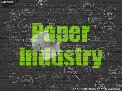 Image of Manufacuring concept: Paper Industry on wall background