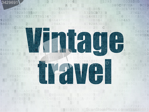 Image of Vacation concept: Vintage Travel on Digital Paper background