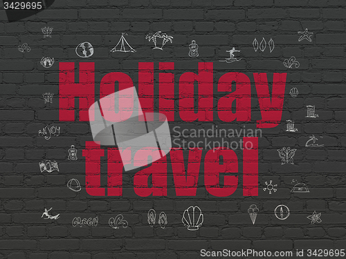 Image of Travel concept: Holiday Travel on wall background