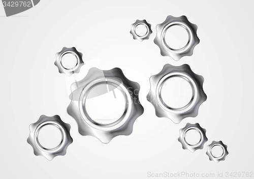 Image of Abstract concept metal gears mechanism design
