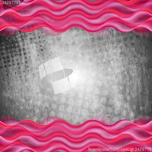 Image of Pink grunge wavy vector background