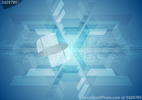 Image of Blue technology geometric background