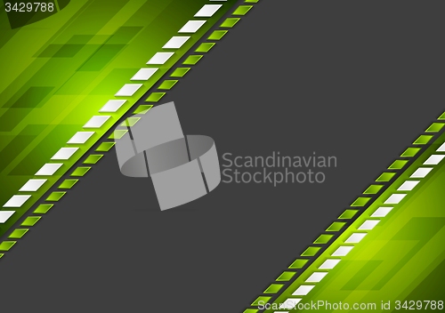 Image of Abstract tech corporate green black background