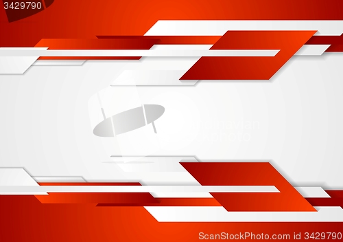 Image of Red tech geometric design