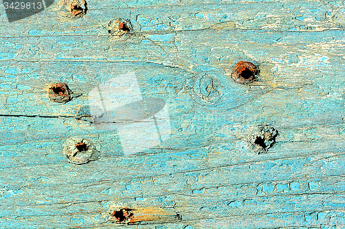 Image of old blue wooden plank