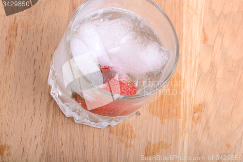 Image of Strawberry cocktail in ice drink