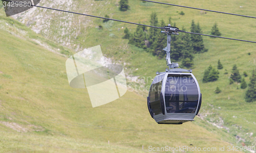 Image of Ski lift cable booth or car