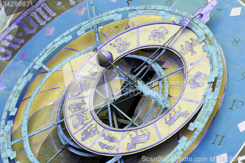 Image of Zytglogge zodiacal clock in Bern, Switzerland