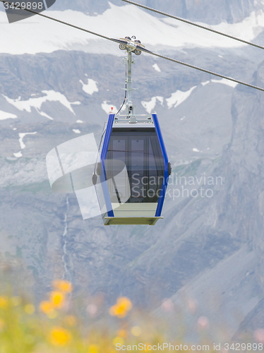 Image of Ski lift cable booth or car