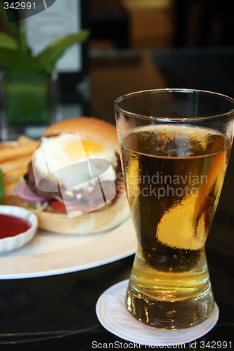 Image of Burger and beer