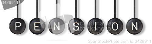 Image of Typewriter buttons, isolated - Pension