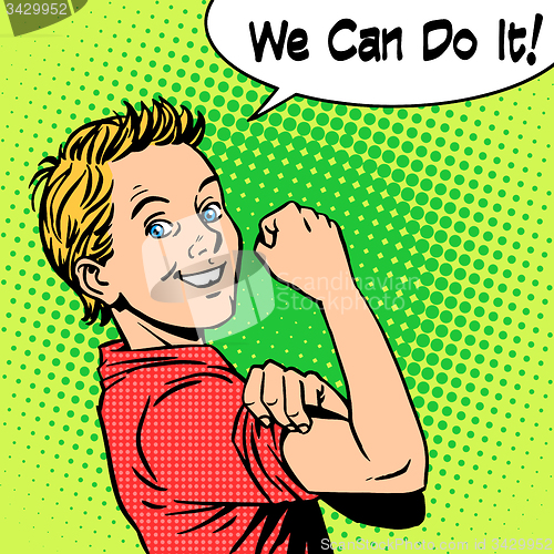 Image of Boy power confidence we can do it