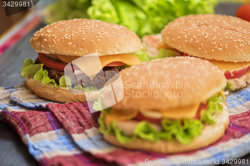 Image of home made burgers