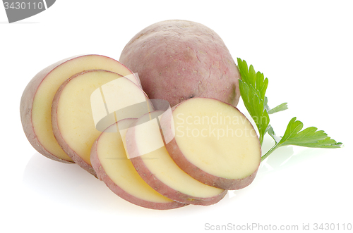 Image of Red sliced potatoes