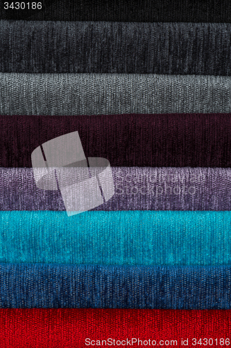 Image of Multi color fabric texture samples