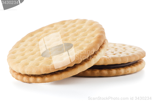 Image of Sandwich biscuits with chocolate filling