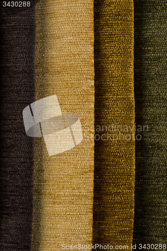 Image of Multi color fabric texture samples