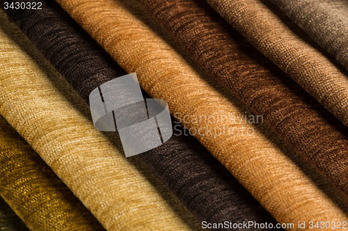Image of Multi color fabric texture samples