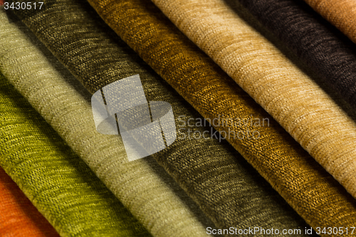 Image of Multi color fabric texture samples