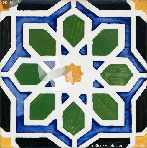 Image of Traditional Portuguese glazed tiles