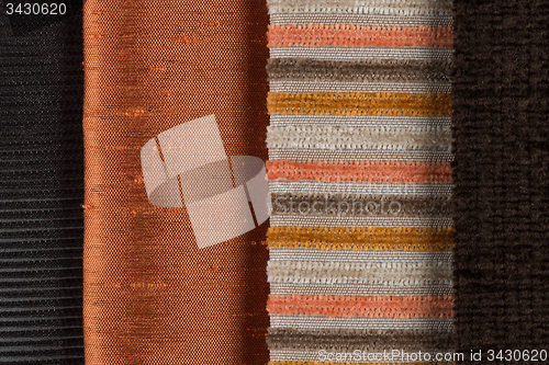 Image of Multi color fabric texture samples