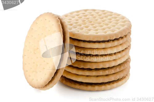 Image of Sandwich biscuits with chocolate filling