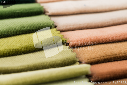 Image of Multi color fabric texture samples