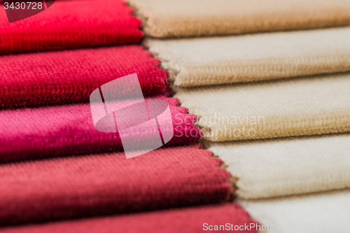 Image of Multi color fabric texture samples