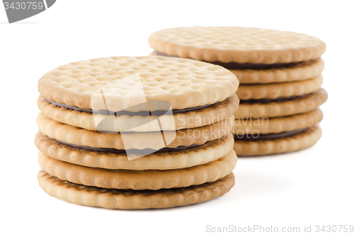 Image of Sandwich biscuits with chocolate filling