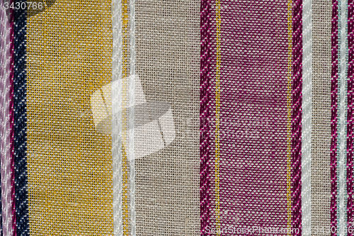 Image of Multi color fabric texture samples