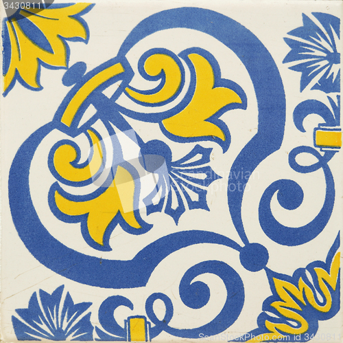 Image of Traditional Portuguese glazed tiles