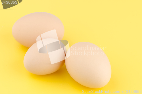 Image of Three brown eggs