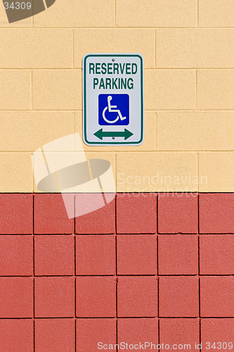 Image of reserved handicap parking