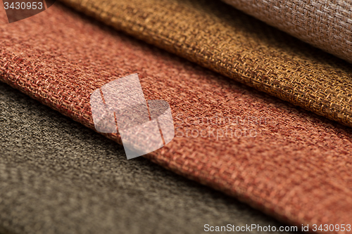 Image of Multi color fabric texture samples