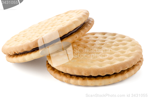 Image of Sandwich biscuits with chocolate filling
