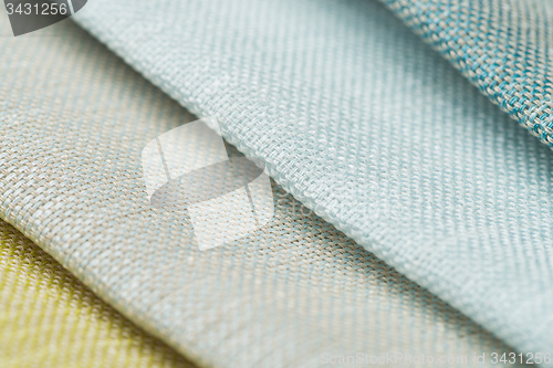 Image of Multi color fabric texture samples