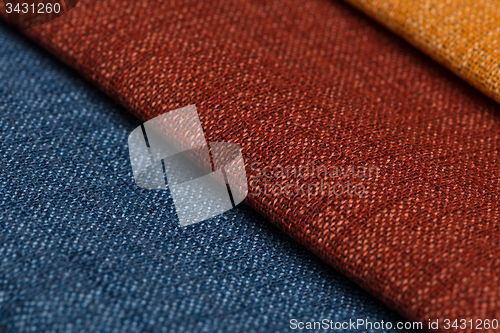 Image of Multi color fabric texture samples