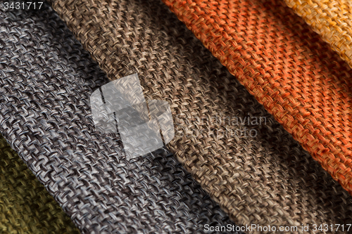 Image of Multi color fabric texture samples