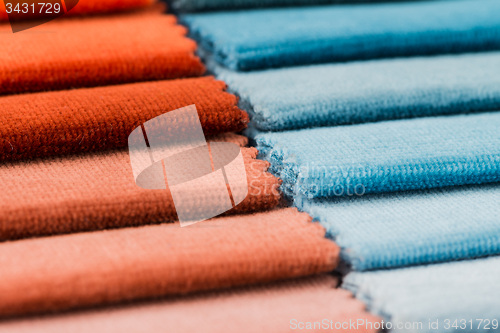 Image of Multi color fabric texture samples