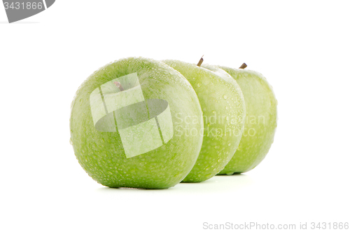 Image of Three fresh green apples