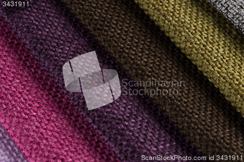 Image of Multi color fabric texture samples