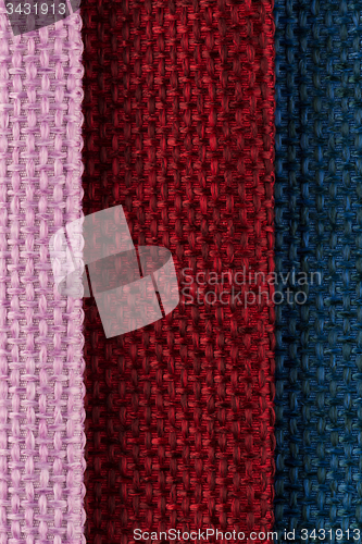 Image of Multi color fabric texture samples