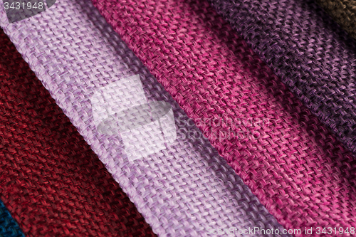 Image of Multi color fabric texture samples