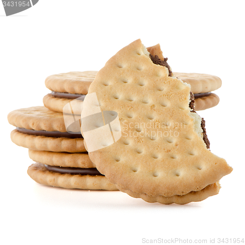 Image of Sandwich biscuits with chocolate filling