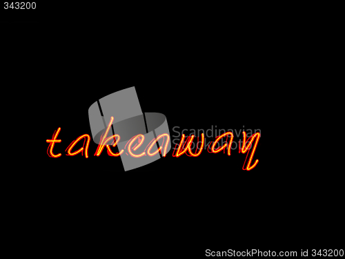 Image of takeaway neon sign