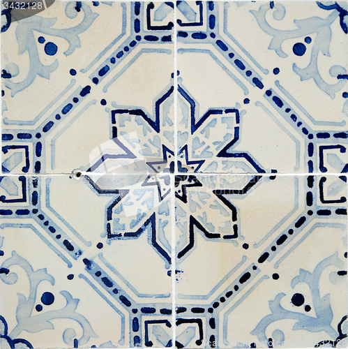 Image of Traditional Portuguese glazed tiles