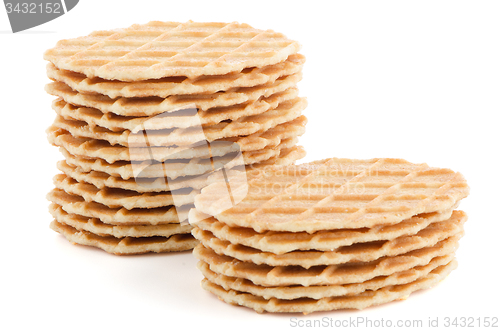 Image of Pile of sweet waffles