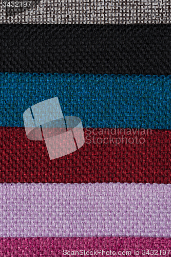 Image of Multi color fabric texture samples